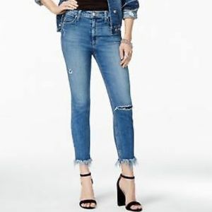 {joe’s jeans} The Charlie High Rise Skinny Crop Distressed Jeans Size 29